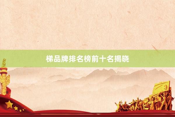 梯品牌排名榜前十名揭晓