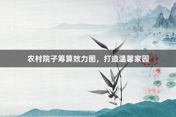 农村院子筹算效力图，打造温馨家园